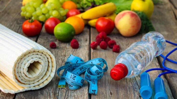 здравословна храна и сантиметър за отслабване при правилно хранене