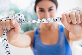 сантиметър и загуба на тегло при диетата Маги